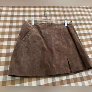 Blank NYC Tan Suede Skirt